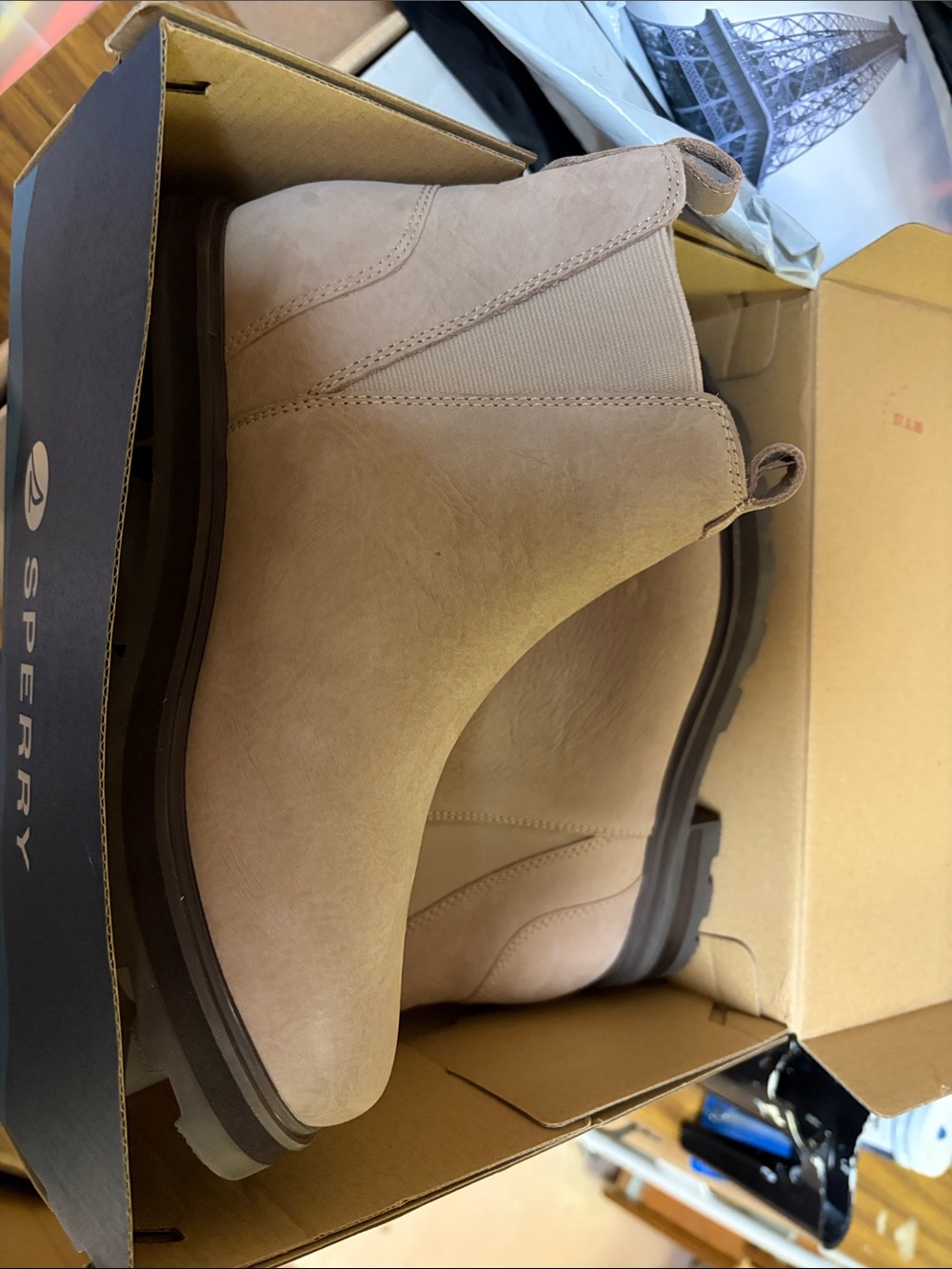 Sperry Men’s Taupe Chukka Chelsea Boots